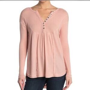 Sweet Romeo Waffle Knit Oversized Henley Size XS